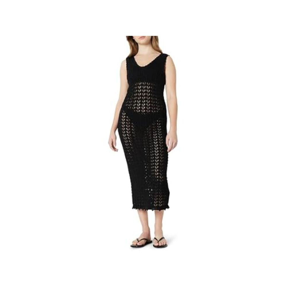 Amazon Essentials Women Regular-fit Crochet Cover-up Dress LARGE